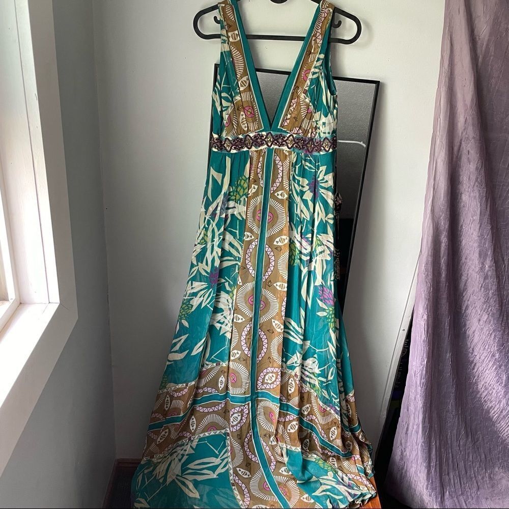 Nicole Miller Studio Silk Chiffon Maxi Dress 0 - Picture 6 of 9